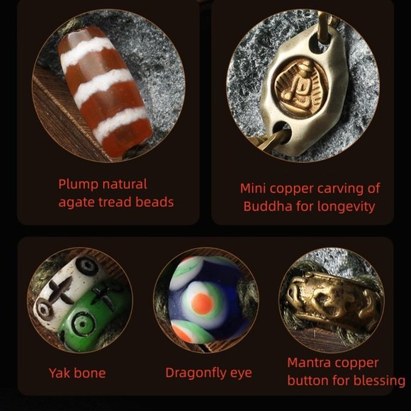 Tibetan Vintage Aquarius Dzi - Picture 2 of 3